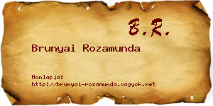 Brunyai Rozamunda névjegykártya
